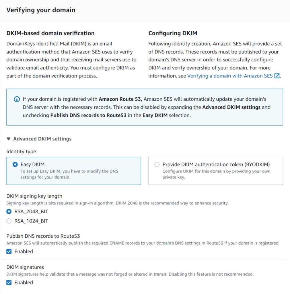 ses domain verification