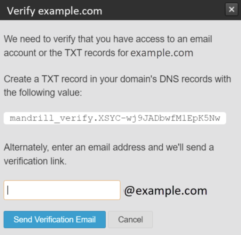 mailchimp verify domain