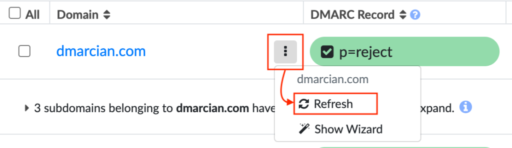 How to refresh Domain Overview domains