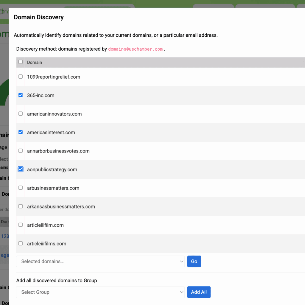 dmarcian's DMARC Management platform: Automatic Domain Discovery