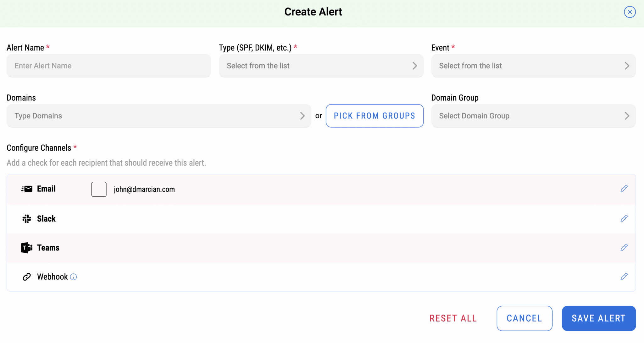 Alert Central Features Alert Central Documentation - dmarcian